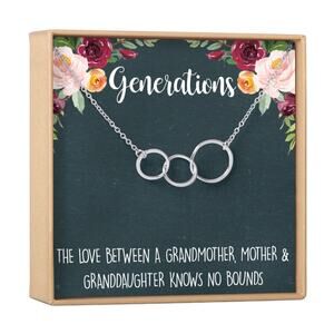 Dear Ava Silver Plated Generations Circle Necklace New In Box